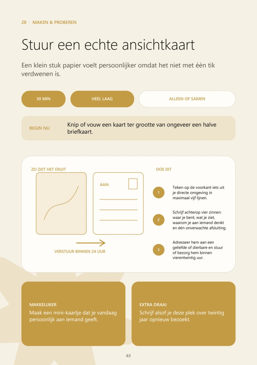 Binnenpagina Stuur een echte ansichtkaart uit OFFLIFE