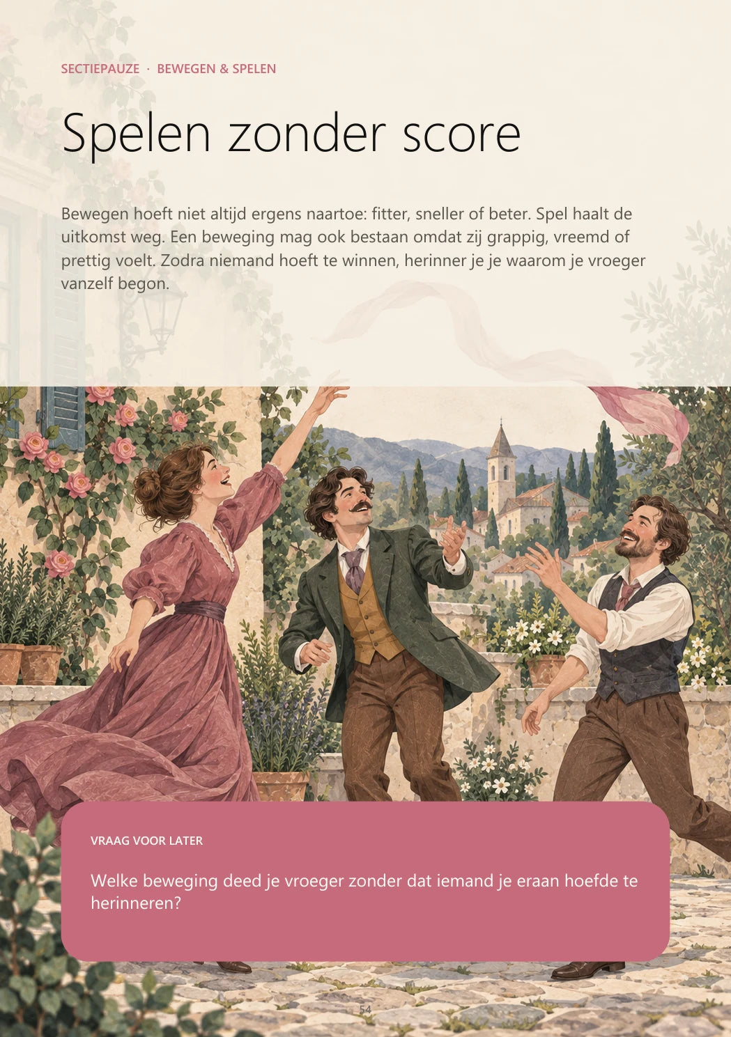 Illustrated book page Playing without keeping score